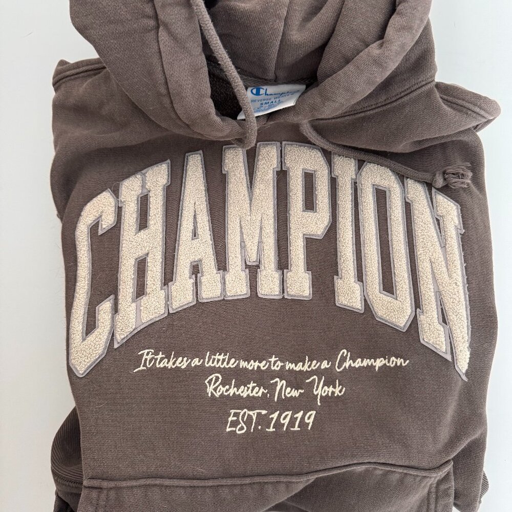 PacSun SweatShirt / Hoodie - Champion-  Brown - Unisex - Size Small